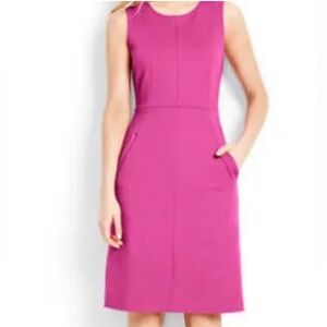 Lands' End Coral Sheath Knit Sleeveless Dress